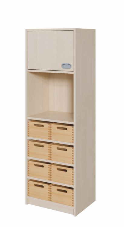 K Kombinationsschrank 160 x 52 cm, 8 mittlere Kästen ohne/mit SF/1 Tür li.